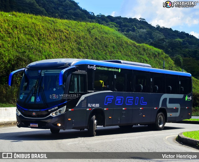 Fácil Transportes e Turismo RJ 140.005 na cidade de Petrópolis, Rio de Janeiro, Brasil, por Victor Henrique. ID da foto: 12067628.