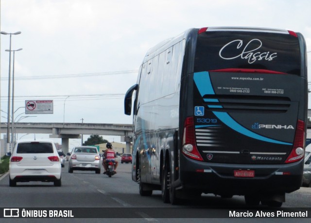 Empresa de Ônibus Nossa Senhora da Penha 53019 na cidade de Feira de Santana, Bahia, Brasil, por Marcio Alves Pimentel. ID da foto: 12067970.