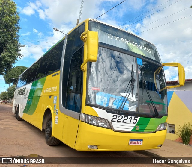N Souza Transportes e Turismo 22215 na cidade de Campinorte, Goiás, Brasil, por Heder Gonçalves. ID da foto: 12066569.