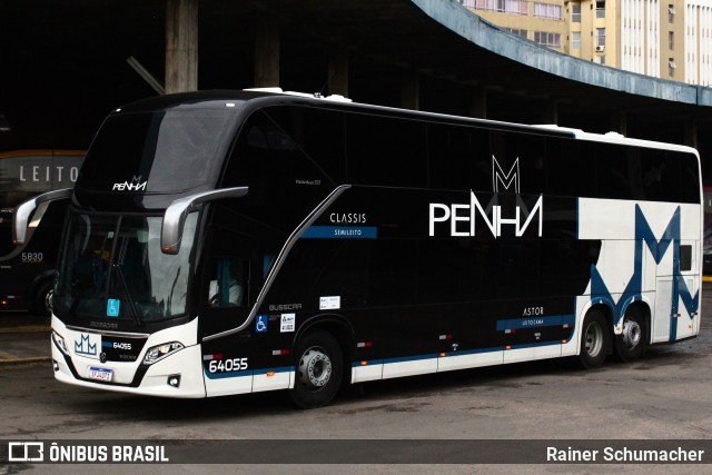 Empresa de Ônibus Nossa Senhora da Penha 64055 na cidade de Porto Alegre, Rio Grande do Sul, Brasil, por Rainer Schumacher. ID da foto: 12066481.