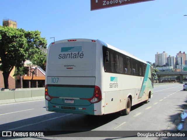 Santa Fé Transportes 107 na cidade de Belo Horizonte, Minas Gerais, Brasil, por Douglas Célio Brandao. ID da foto: 12066752.