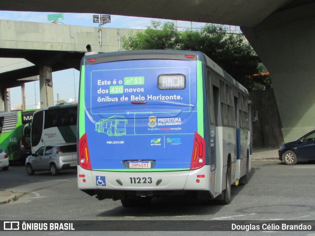 Milênio Transportes 11223 na cidade de Belo Horizonte, Minas Gerais, Brasil, por Douglas Célio Brandao. ID da foto: 12066594.