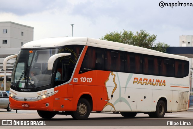 Viação Paraúna 1010 na cidade de Goiânia, Goiás, Brasil, por Filipe Lima. ID da foto: 12067950.