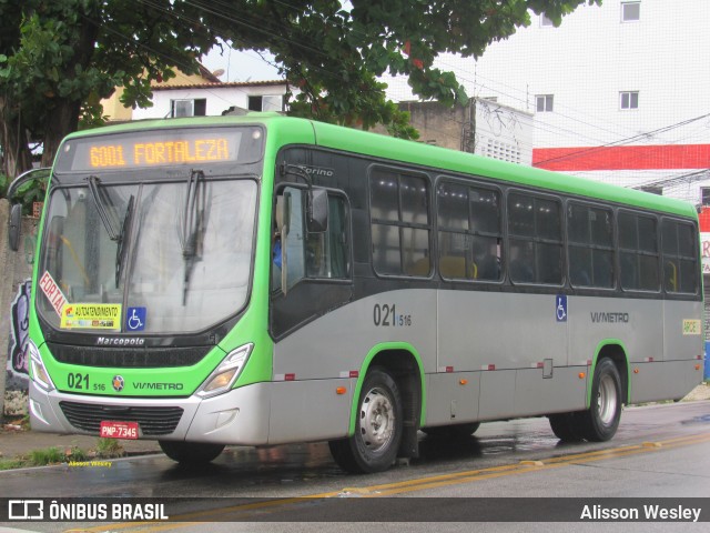 Via Metro - Auto Viação Metropolitana 0211516 na cidade de Fortaleza, Ceará, Brasil, por Alisson Wesley. ID da foto: 12067234.