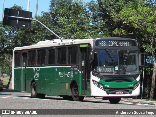 Viação VG B31083 na cidade de Rio de Janeiro, Rio de Janeiro, Brasil, por Anderson Sousa Feijó. ID da foto: 12067943.