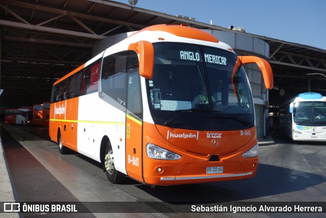 Buses Hualpén B-861 na cidade de Santiago, Santiago, Metropolitana de Santiago, Chile, por Sebastián Ignacio Alvarado Herrera. ID da foto: 12067819.