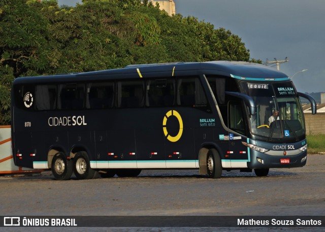 Viação Cidade Sol 8170 na cidade de Vitória da Conquista, Bahia, Brasil, por Matheus Souza Santos. ID da foto: 12067707.