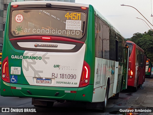 Viação Galo Branco RJ 181.090 na cidade de Niterói, Rio de Janeiro, Brasil, por Gustavo Ambrósio. ID da foto: 12068127.