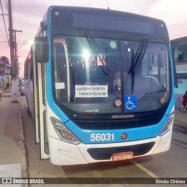 Rodoviária Santa Rita > SIM - Sistema Integrado Metropolitano > TR Transportes 56031 na cidade de Lucena, Paraíba, Brasil, por Simão Cirineu. ID da foto: 12068161.