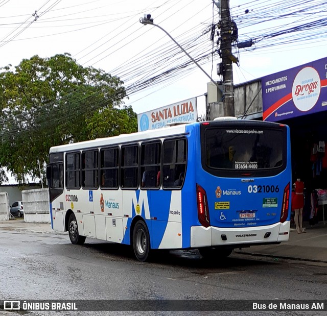 Viação São Pedro 0321006 na cidade de Manaus, Amazonas, Brasil, por Bus de Manaus AM. ID da foto: 12066304.