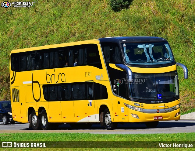 Brisa Ônibus 11867 na cidade de Petrópolis, Rio de Janeiro, Brasil, por Victor Henrique. ID da foto: 12067593.