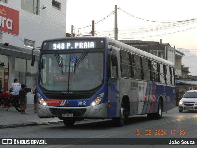 BR Mobilidade Baixada Santista 8012 na cidade de São Vicente, São Paulo, Brasil, por João Souza. ID da foto: 12068041.