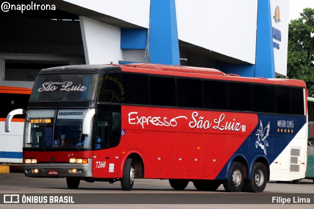 Expresso São Luiz 7260 na cidade de Goiânia, Goiás, Brasil, por Filipe Lima. ID da foto: 12068000.