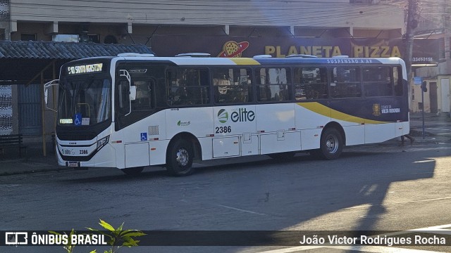 Viação Elite 2386 na cidade de Volta Redonda, Rio de Janeiro, Brasil, por João Victor Rodrigues Rocha. ID da foto: 12066348.