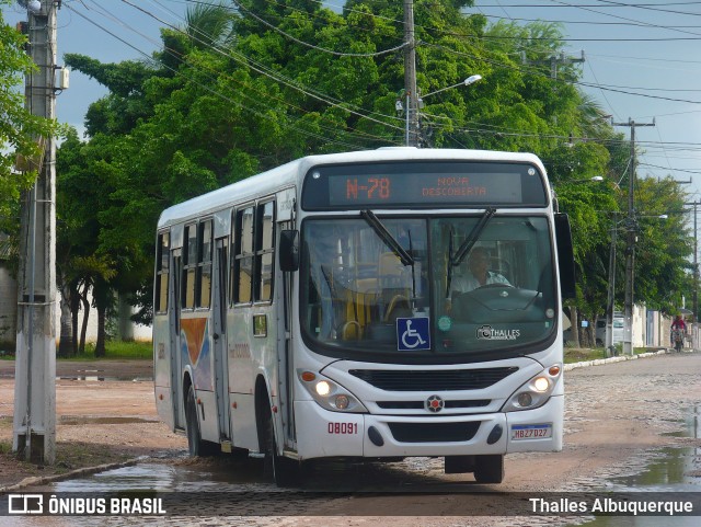 Transnacional Transportes Urbanos 08091 na cidade de Natal, Rio Grande do Norte, Brasil, por Thalles Albuquerque. ID da foto: 12066178.