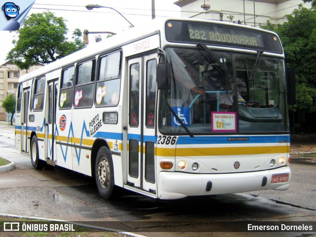 Viação Belém Novo 2386 na cidade de Porto Alegre, Rio Grande do Sul, Brasil, por Emerson Dorneles. ID da foto: 12066258.