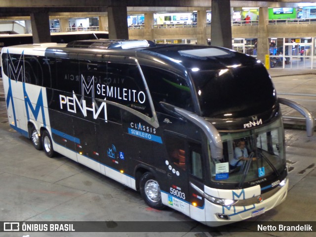 Empresa de Ônibus Nossa Senhora da Penha 59003 na cidade de Curitiba, Paraná, Brasil, por Netto Brandelik. ID da foto: 12068196.