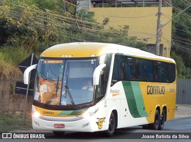 Empresa Gontijo de Transportes 21450 na cidade de Timóteo, Minas Gerais, Brasil, por Joase Batista da Silva. ID da foto: 12066341.