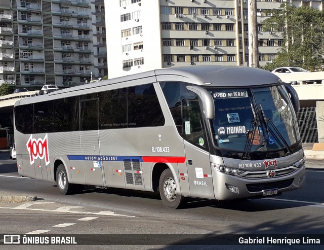 Auto Viação 1001 RJ 108.433 na cidade de Rio de Janeiro, Rio de Janeiro, Brasil, por Gabriel Henrique Lima. ID da foto: 12067288.