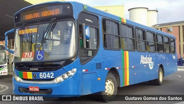Viação Atalaia Transportes 6042 na cidade de Aracaju, Sergipe, Brasil, por Gustavo Gomes dos Santos. ID da foto: 12066091.