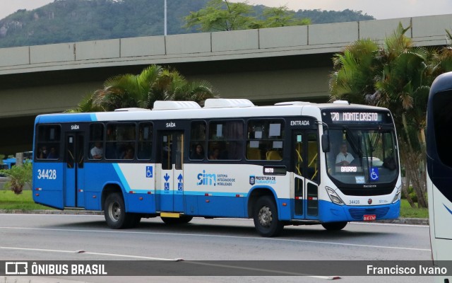 Transporte Coletivo Estrela 34428 na cidade de Florianópolis, Santa Catarina, Brasil, por Francisco Ivano. ID da foto: 12111312.