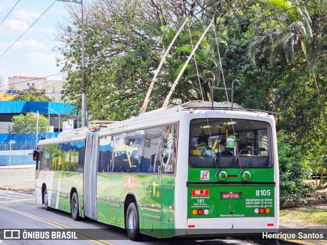 Next Mobilidade - ABC Sistema de Transporte 8105 na cidade de Santo André, São Paulo, Brasil, por Henrique Santos. ID da foto: 12109875.