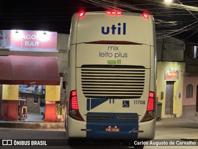 UTIL - União Transporte Interestadual de Luxo 11708 na cidade de Vassouras, Rio de Janeiro, Brasil, por Carlos Augusto de Carvalho. ID da foto: 12109223.