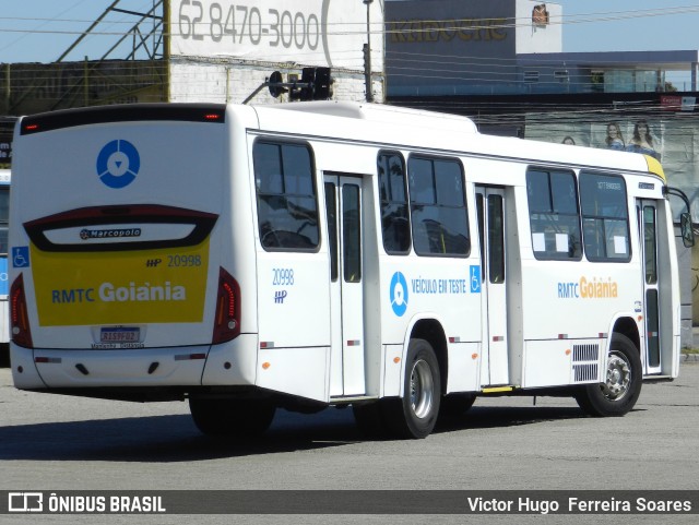 HP Transportes Coletivos 20998 na cidade de Goiânia, Goiás, Brasil, por Victor Hugo  Ferreira Soares. ID da foto: 12110053.
