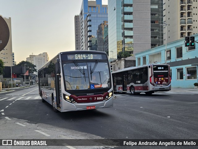 Viação Gatusa Transportes Urbanos 7 6065 na cidade de São Paulo, São Paulo, Brasil, por Felipe Andrade Angelis de Mello. ID da foto: 12109218.