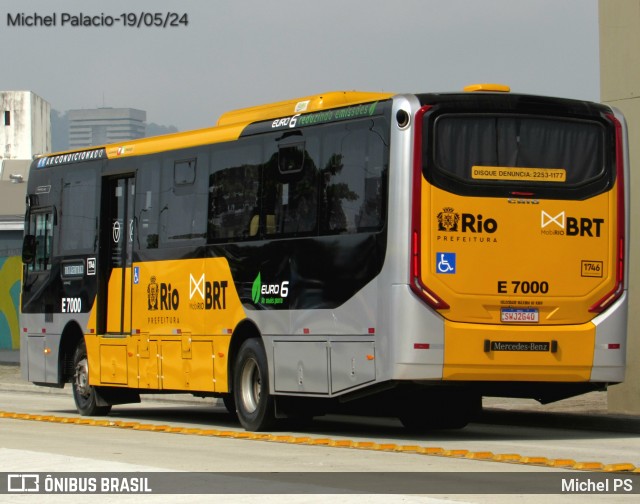 Mobi Rio E7000 na cidade de Rio de Janeiro, Rio de Janeiro, Brasil, por Michel PS. ID da foto: 12109948.