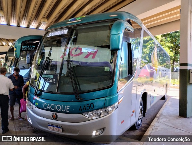 Cacique Transportes 4450 na cidade de Salvador, Bahia, Brasil, por Teodoro Conceição. ID da foto: 12109230.