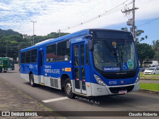 SOPAL - Sociedade de Ônibus Porto-Alegrense Ltda. 6705 na cidade de Porto Alegre, Rio Grande do Sul, Brasil, por Claudio Roberto. ID da foto: 12112737.