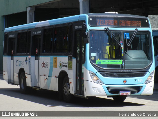 Aliança Transportes Urbanos 21349 na cidade de Fortaleza, Ceará, Brasil, por Fernando de Oliveira. ID da foto: 12112174.