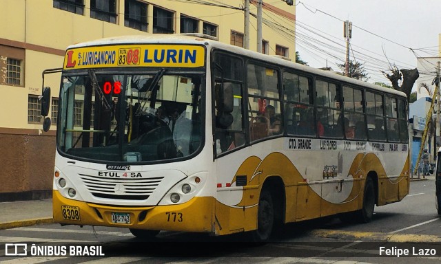 ETUL 4 S.A. 773 na cidade de Chorrillos, Lima, Lima Metropolitana, Peru, por Felipe Lazo. ID da foto: 12113932.