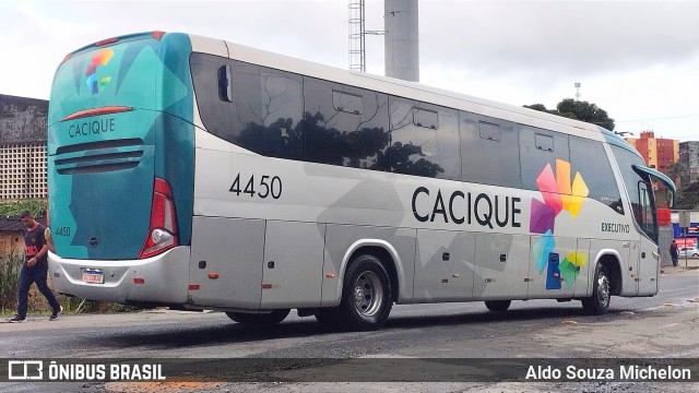 Cacique Transportes 4450 na cidade de Salvador, Bahia, Brasil, por Aldo Souza Michelon. ID da foto: 12112040.
