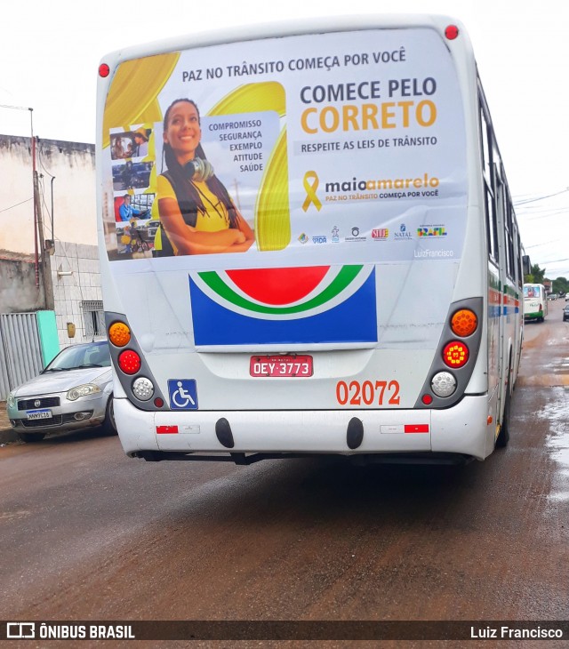 Auto Ônibus Santa Maria Transporte e Turismo 02072 na cidade de Natal, Rio Grande do Norte, Brasil, por Luiz Francisco. ID da foto: 12114212.