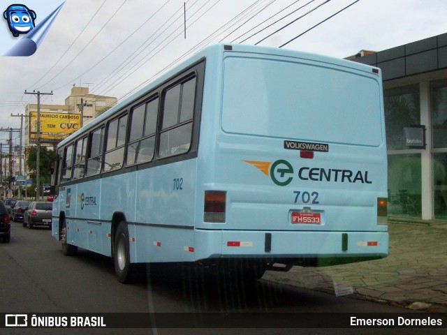 Central S.A. Transportes Rodoviários e Turismo 702 na cidade de Novo Hamburgo, Rio Grande do Sul, Brasil, por Emerson Dorneles. ID da foto: 12117417.