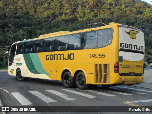 Empresa Gontijo de Transportes 14955 na cidade de Juiz de Fora, Minas Gerais, Brasil, por Renato Brito. ID da foto: 12119583.