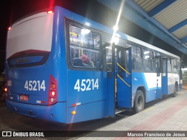 Insular Transportes Coletivos 45214 na cidade de Florianópolis, Santa Catarina, Brasil, por Marcos Francisco de Jesus. ID da foto: 12120561.