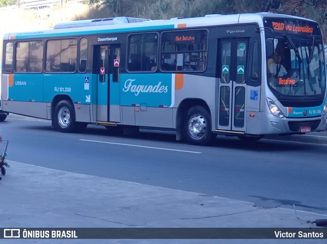 Auto Ônibus Fagundes RJ 101.208 na cidade de São Gonçalo, Rio de Janeiro, Brasil, por Victor Santos. ID da foto: 12124824.