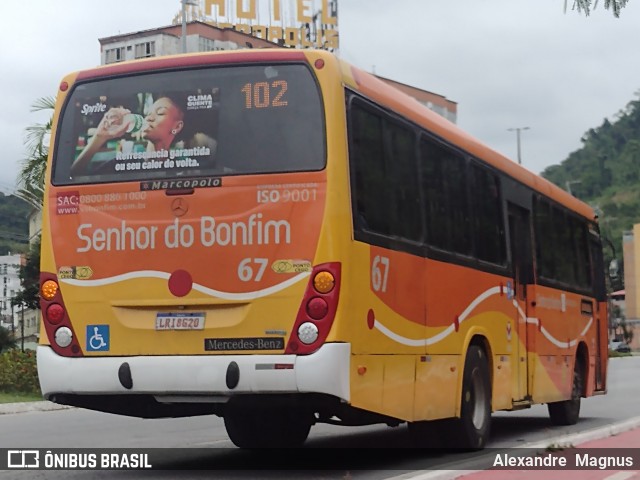 Viação Senhor do Bonfim 67 na cidade de Angra dos Reis, Rio de Janeiro, Brasil, por Alexandre  Magnus. ID da foto: 12123118.