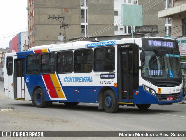 Empresa de Transportes Continental RJ 125.007 na cidade de Belford Roxo, Rio de Janeiro, Brasil, por Marlon Mendes da Silva Souza. ID da foto: 12125622.