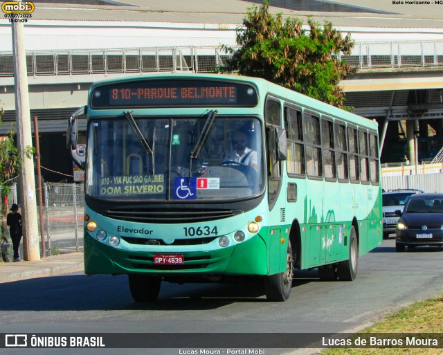 SM Transportes 10634 na cidade de Belo Horizonte, Minas Gerais, Brasil, por Lucas de Barros Moura. ID da foto: 12125027.