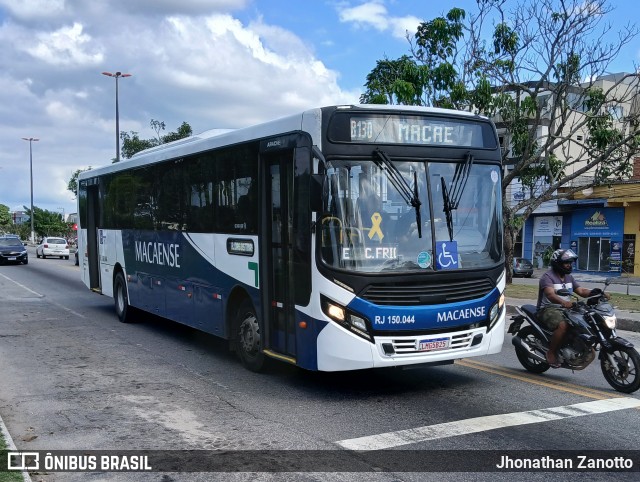 Rápido Macaense RJ 150.044 na cidade de Rio das Ostras, Rio de Janeiro, Brasil, por Jhonathan Zanotto. ID da foto: 12124954.