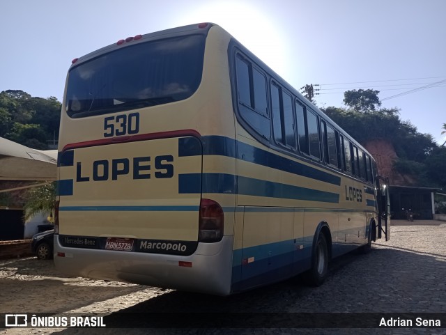 Viação Lopes 530 na cidade de São Domingos do Prata, Minas Gerais, Brasil, por Adrian Sena. ID da foto: 12069855.