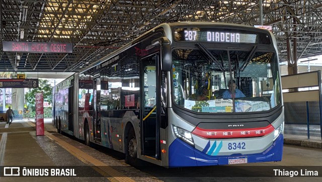 Next Mobilidade - ABC Sistema de Transporte 8342 na cidade de Santo André, São Paulo, Brasil, por Thiago Lima. ID da foto: 12070791.