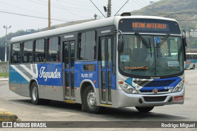 Auto Ônibus Fagundes RJ 101.117 na cidade de Niterói, Rio de Janeiro, Brasil, por Rodrigo Miguel. ID da foto: 12069191.