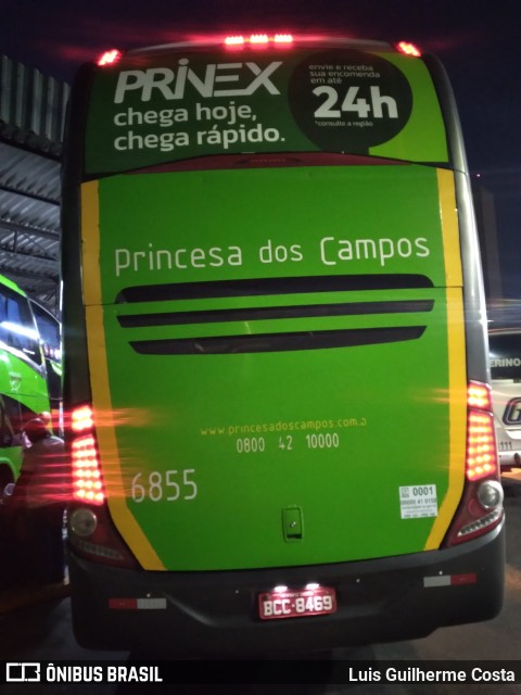 Expresso Princesa dos Campos 6855 na cidade de Presidente Prudente, São Paulo, Brasil, por Luis Guilherme Costa. ID da foto: 12070020.