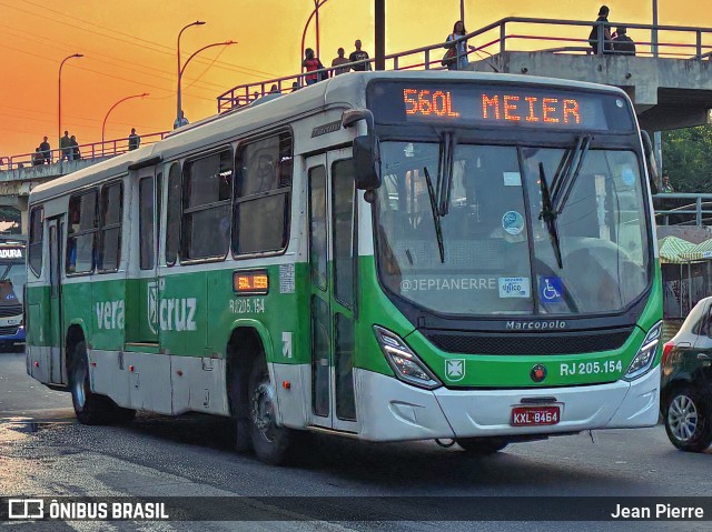 Viação Vera Cruz RJ 205.154 na cidade de Rio de Janeiro, Rio de Janeiro, Brasil, por Jean Pierre. ID da foto: 12070229.