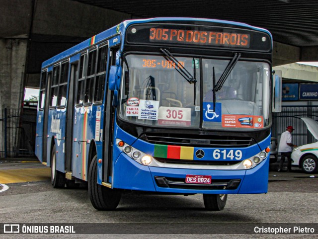 Viação Atalaia Transportes 6149 na cidade de Aracaju, Sergipe, Brasil, por Cristopher Pietro. ID da foto: 12070414.